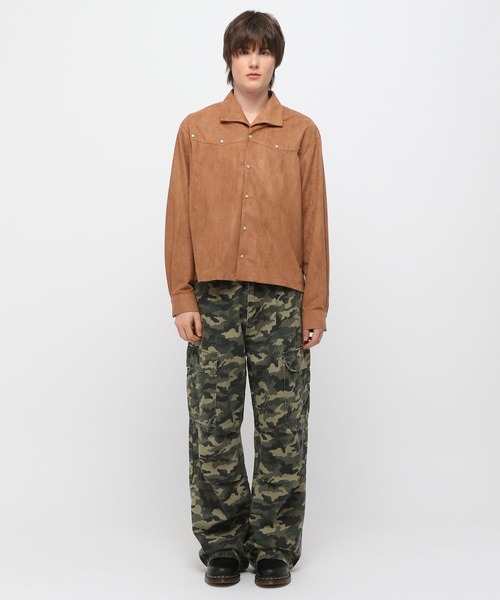 LAND MUSEUM（ランドミュージアム）の「LAND MUSEUM／ウェスタンパールシャツ（シャツ/ブラウス・メンズ・キャメル/ブルー・FREE）」の15枚目の写真