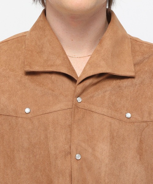 LAND MUSEUM（ランドミュージアム）の「LAND MUSEUM／ウェスタンパールシャツ（シャツ/ブラウス・メンズ・キャメル/ブルー・FREE）」の19枚目の写真