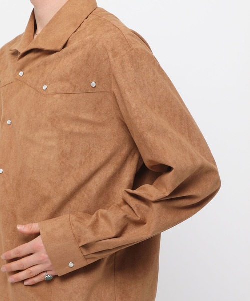 LAND MUSEUM（ランドミュージアム）の「LAND MUSEUM／ウェスタンパールシャツ（シャツ/ブラウス・メンズ・キャメル/ブルー・FREE）」の20枚目の写真