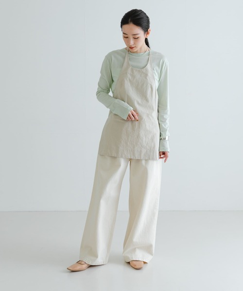 HAKUJI ハクジ　Solid flare camisole セール】HAKUJI Cotton Linen weather camisole（キャミソール