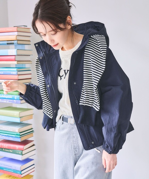 studio CLIP（スタディオクリップ）の「【撥水加工】ドルマンスリーブマウンテンパーカー（マウンテンパーカー・レディース・アイボリー/クリーム/ベージュ/ネイビー・FREE）」の6枚目の写真