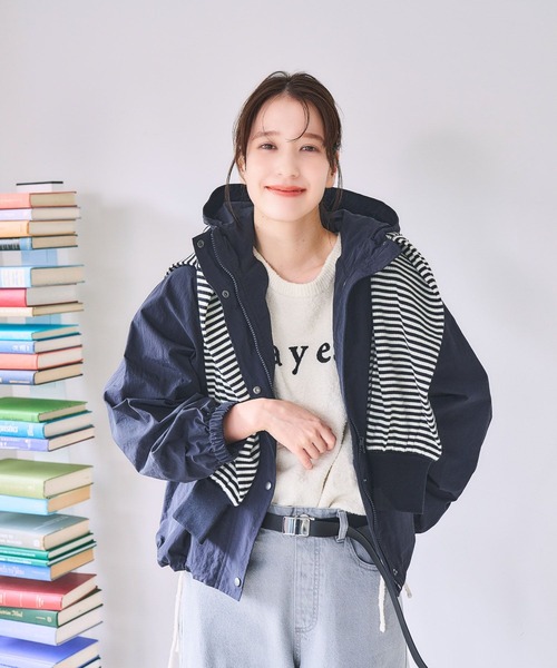 studio CLIP（スタディオクリップ）の「【撥水加工】ドルマンスリーブマウンテンパーカー（マウンテンパーカー・レディース・アイボリー/クリーム/ベージュ/ネイビー・FREE）」の7枚目の写真