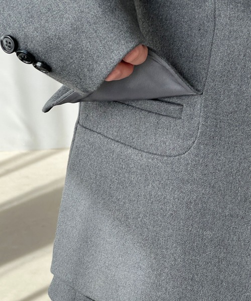 chuclla（チュクラ）の「ワイドショルダー シングルテーラード chw25s041（テーラードジャケット・レディース・ベージュ/グレー・S/M）」の8枚目の写真