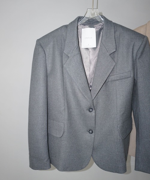 chuclla（チュクラ）の「ワイドショルダー シングルテーラード chw25s041（テーラードジャケット・レディース・ベージュ/グレー・S/M）」の20枚目の写真