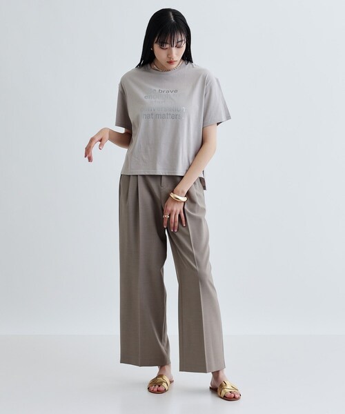 GALLEST(ギャレスト)の「【再入荷】ボックスシルエットロゴTシャツ(Tシャツ/カットソー・レディース・ホワイト/ブラック/ライトグレー/ダークブラウン・38)」の17枚目の写真