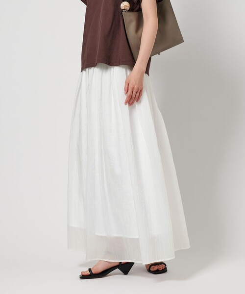 BEAUTY&YOUTH UNITED ARROWS（ビューティーアンドユースユナイテッドアローズ）の「【WEB限定】ナイロン シアーギャザースカート -ウォッシャブル-（スカート・レディース・ネイビー/ライトブルー/ライラック/ライトグレー/ホワイト・FREE）」の11枚目の写真