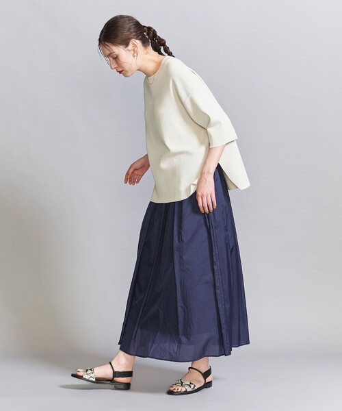 BEAUTY&YOUTH UNITED ARROWS（ビューティーアンドユースユナイテッドアローズ）の「【WEB限定】ナイロン シアーギャザースカート -ウォッシャブル-（スカート・レディース・ネイビー/ライトブルー/ライラック/ライトグレー/ホワイト・FREE）」の15枚目の写真