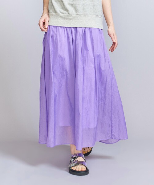 BEAUTY&YOUTH UNITED ARROWS（ビューティーアンドユースユナイテッドアローズ）の「【WEB限定】ナイロン シアーギャザースカート -ウォッシャブル-（スカート・レディース・ネイビー/ライトブルー/ライラック/ライトグレー/ホワイト・FREE）」の16枚目の写真