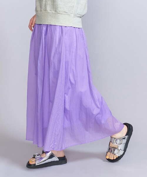 BEAUTY&YOUTH UNITED ARROWS（ビューティーアンドユースユナイテッドアローズ）の「【WEB限定】ナイロン シアーギャザースカート -ウォッシャブル-（スカート・レディース・ネイビー/ライトブルー/ライラック/ライトグレー/ホワイト・FREE）」の17枚目の写真