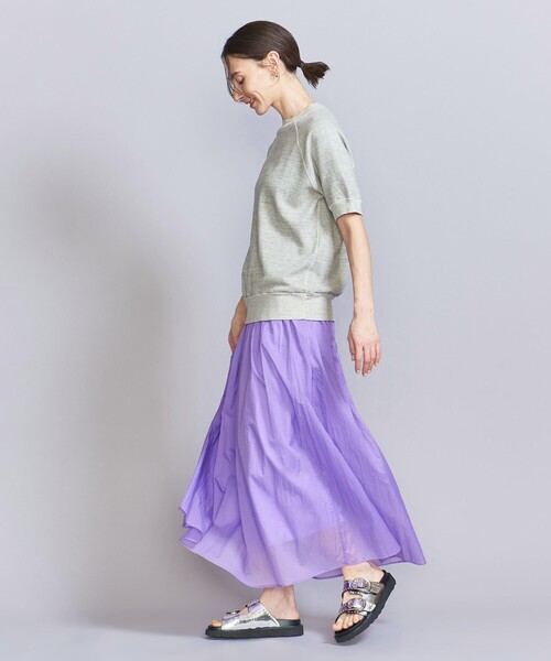 BEAUTY&YOUTH UNITED ARROWS（ビューティーアンドユースユナイテッドアローズ）の「【WEB限定】ナイロン シアーギャザースカート -ウォッシャブル-（スカート・レディース・ネイビー/ライトブルー/ライラック/ライトグレー/ホワイト・FREE）」の18枚目の写真