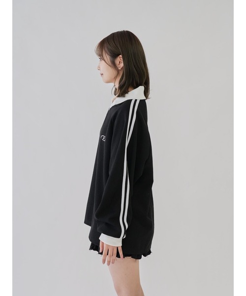 Uenui(ウニュイ)の「【 cunii 】サイドライン ポロ スウェット(スウェット・レディース・ブラック/アイボリー/グレー・FREE)」の17枚目の写真