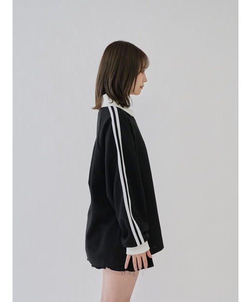 Uenui(ウニュイ)の「【 cunii 】サイドライン ポロ スウェット(スウェット・レディース・ブラック/アイボリー/グレー・FREE)」の19枚目の写真