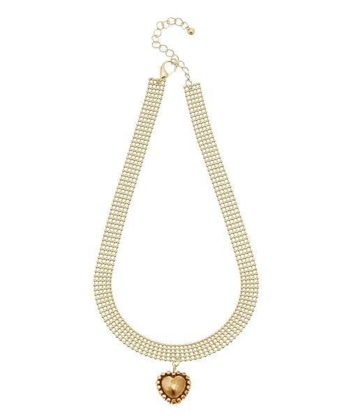 jouetie（ジュエティ）の「メタルチェーンハートチョーカー（チョーカー・レディース・シルバー/ゴールド・FREE）」の2枚目の写真