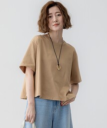 【GLOW6月号掲載/洗える】スビンギザコットン クロップド Tシャツ