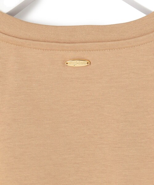 23区 L(ニジュウサンクオオキイサイズ)の「【GLOW6月号掲載/洗える】スビンギザコットン クロップド Tシャツ(Tシャツ/カットソー・レディース・黄土色系/ホワイト系/ブラック系・46/44)」の5枚目の写真