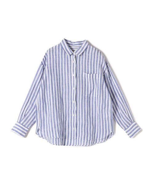 SHIPS Colors(シップス カラーズ)の「SHIPS Colors:〈洗濯機可能〉ユーロ リネン (EURO Linen) オーバー シャツ◇(シャツ/ブラウス・レディース・ライトブルー/オフホワイト/ライトグリーン/ピンク・ONE SIZE)」の8枚目の写真