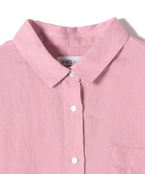 SHIPS Colors(シップス カラーズ)の「SHIPS Colors:〈洗濯機可能〉ユーロ リネン (EURO Linen) オーバー シャツ◇(シャツ/ブラウス・レディース・ライトブルー/オフホワイト/ライトグリーン/ピンク・ONE SIZE)」の16枚目の写真