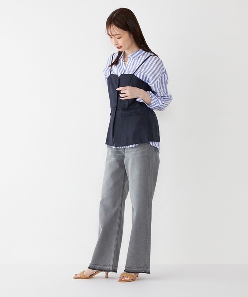 SHIPS Colors(シップス カラーズ)の「SHIPS Colors:〈洗濯機可能〉ユーロ リネン (EURO Linen) オーバー シャツ◇(シャツ/ブラウス・レディース・ライトブルー/オフホワイト/ライトグリーン/ピンク・ONE SIZE)」の14枚目の写真