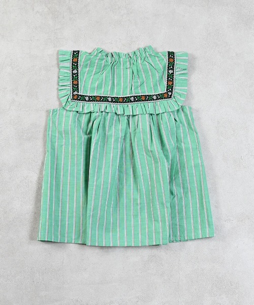 MARKEY'S（マーキーズ）の「先染めフリルトリミングチュニック【セットアップ可能】（セットアップ・キッズ・マルチ/グリーン・100/110/120/130/140/150）」の13枚目の写真