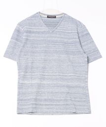 HIDEAWAYS NICOLE | ハニカムジャカードVネック半袖プルオーバー(Tシャツ/カットソー)