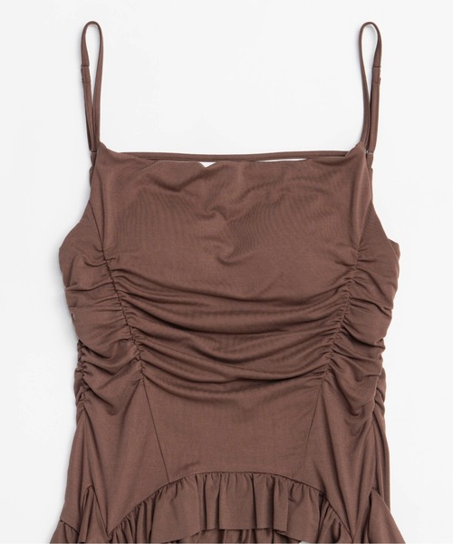 Ruffle Shirring Camisole/ラッフルシャーリングキャミソール