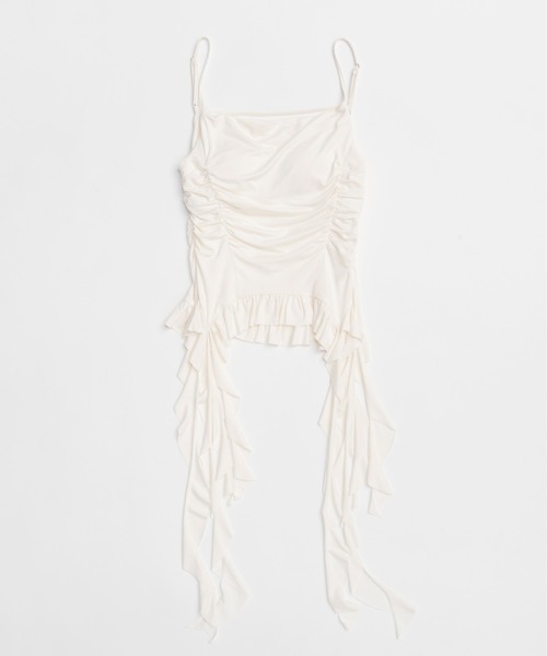 Ruffle Shirring Camisole/ラッフルシャーリングキャミソール