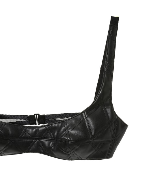 セール】fetico FAUX-LEATHER QUILTED BRA FTC244-0112