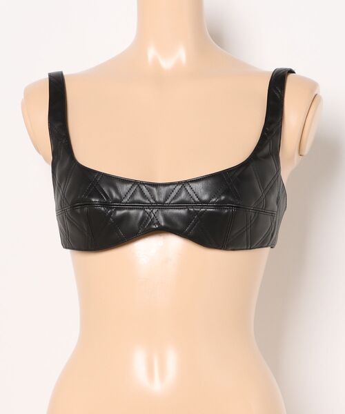FETICO / FAUX-LEATHER QUILTED BRA サイズ1 【公式通販】