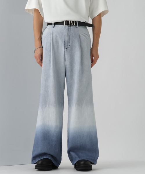 HARE（ハレ）の「メルトカコウデニムパンツ(HARE)（デニムパンツ・メンズ・ブルー/ブラック・SMALL/MEDIUM）」の2枚目の写真