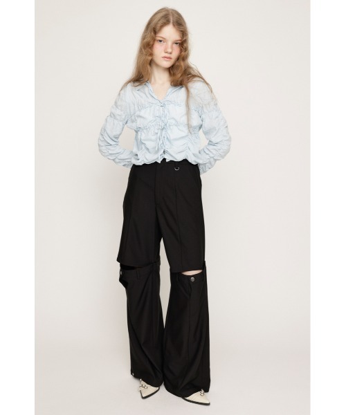 カットアウト テーラードパンツ SLY スラックス パンツ CUTOUT MIDDLE SHORTS カットアウト