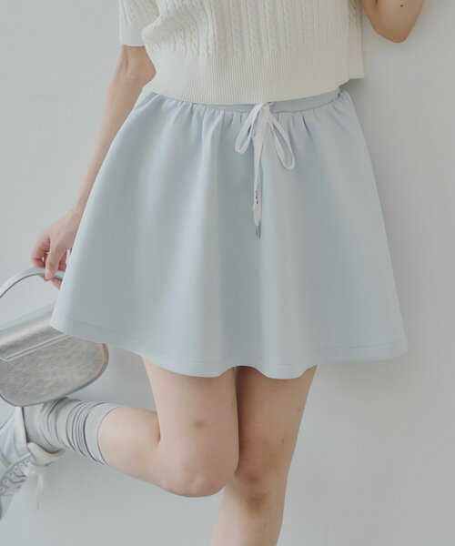 Chico（チコ）の「スウェットフレアミニスカート（スカート・レディース・ネイビー/ホワイト/ブルー・FREE）」の3枚目の写真