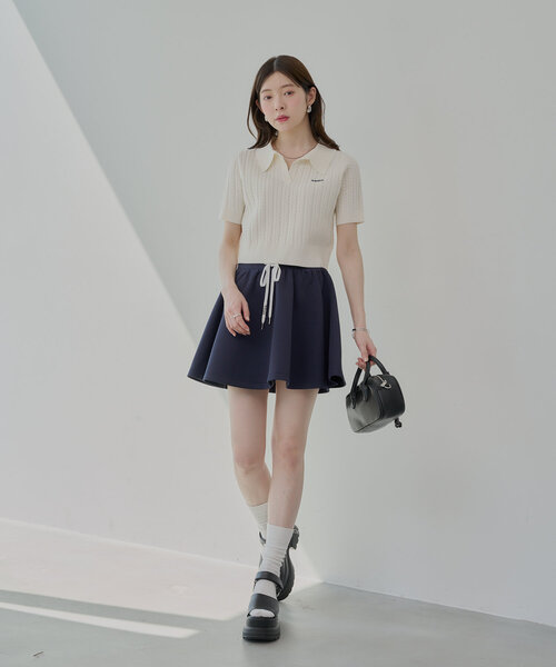 Chico（チコ）の「スウェットフレアミニスカート（スカート・レディース・ネイビー/ホワイト/ブルー・FREE）」の15枚目の写真