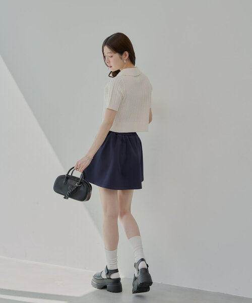 Chico（チコ）の「スウェットフレアミニスカート（スカート・レディース・ネイビー/ホワイト/ブルー・FREE）」の16枚目の写真