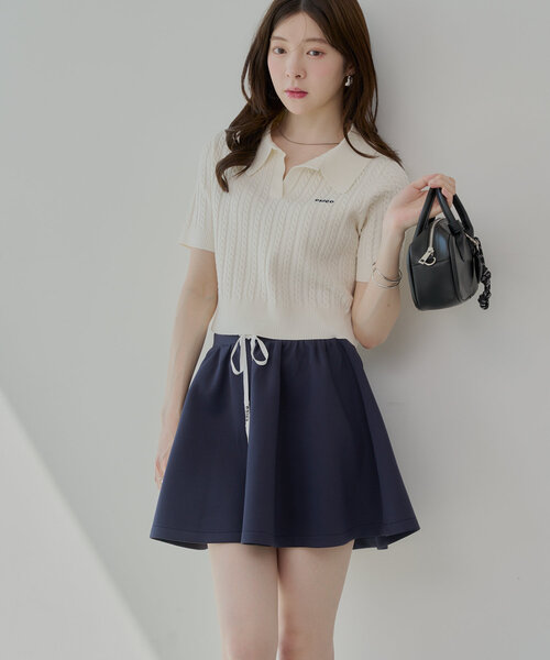 Chico（チコ）の「スウェットフレアミニスカート（スカート・レディース・ネイビー/ホワイト/ブルー・FREE）」の17枚目の写真