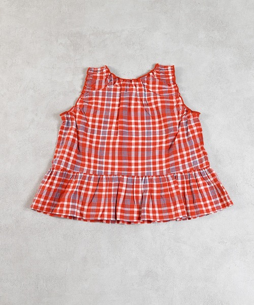 MARKEY'S（マーキーズ）の「ノースリーブフリルチュニック（チュニック・キッズ・ネイビー/レッド/ブルー・130/120/110/100/95/90/80/150/140）」の5枚目の写真