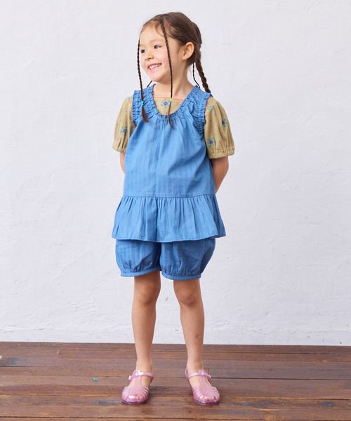 MARKEY'S（マーキーズ）の「ノースリーブフリルチュニック（チュニック・キッズ・ネイビー/レッド/ブルー・130/120/110/100/95/90/80/150/140）」の17枚目の写真