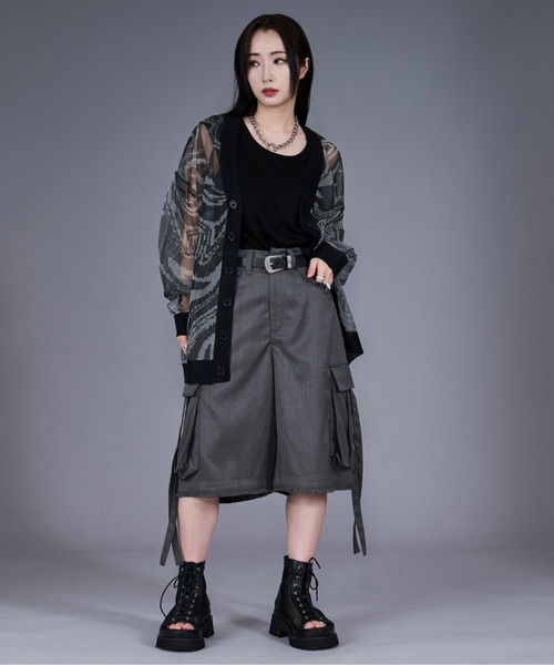 Ellno Loset（エルノロゼット）の「マーブルシアーカーディガン（カーディガン/ボレロ・メンズ・ブラック/ダークブルー・SMALL/LARGE/MEDIUM）」の20枚目の写真