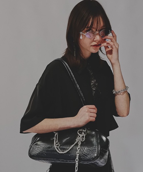 HARE（ハレ）の「デザインチャームツキステンレスメガネ(HARE)（メガネ・レディース・シルバー/シルバー系その他・FREE）」の7枚目の写真