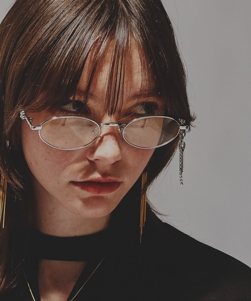 HARE（ハレ）の「デザインチャームツキステンレスメガネ(HARE)（メガネ・レディース・シルバー/シルバー系その他・FREE）」の12枚目の写真