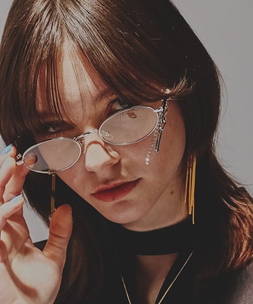 HARE（ハレ）の「デザインチャームツキステンレスメガネ(HARE)（メガネ・レディース・シルバー/シルバー系その他・FREE）」の9枚目の写真