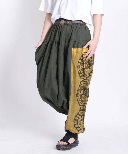 72▢萌 MOYURU デザイン サルエルパンツ TS0609-3 楽天市場】裾デザインサルエルパンツ サルエルパンツ レディース