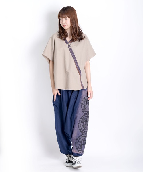 MARAI(マーライ)の「トライバル風サルエルパンツ(その他パンツ・レディース・グリーン/ネイビー/ブラック・FREE)」の14枚目の写真