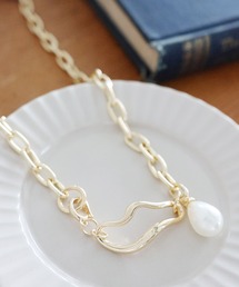 niko and...（ニコアンド）の「チェーンモチーフパール調ネックレス（ネックレス）」