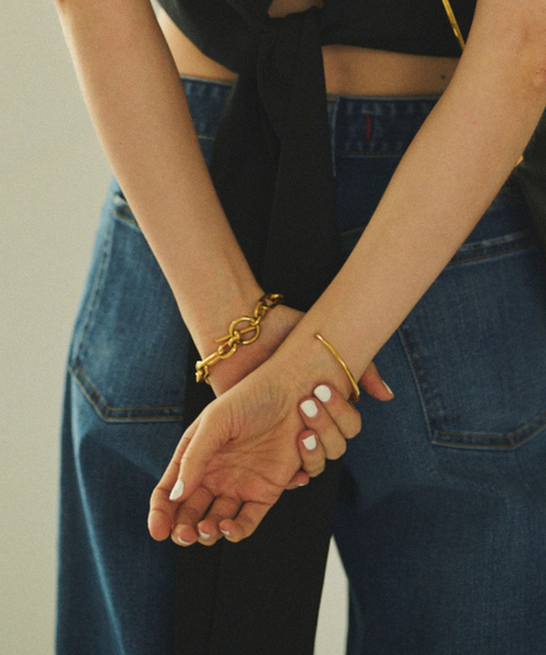 Rouge vif（ルージュヴィフ）の「【ADRAR/アドラル】ブレスレット Long＆Short Chain BL（ブレスレット・レディース・ゴールド・フリー）」の2枚目の写真