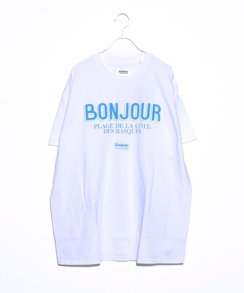 GLOSTER(グロスター)の「【Le Bonjour surf/ルボンジュールサーフ】ロゴプリントTシャツ(Tシャツ/カットソー・メンズ・ホワイト系その他5/ホワイト系その他4/ホワイト系その他3/ホワイト系その他2/ホワイト系その他/ホワイト/ホワイト系その他7/ホワイト系その他6・FREE)」の2枚目の写真