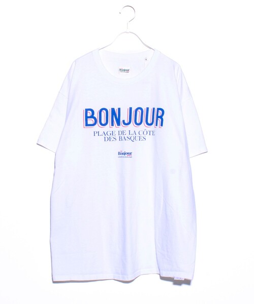 GLOSTER(グロスター)の「【Le Bonjour surf/ルボンジュールサーフ】ロゴプリントTシャツ(Tシャツ/カットソー・メンズ・ホワイト系その他5/ホワイト系その他4/ホワイト系その他3/ホワイト系その他2/ホワイト系その他/ホワイト/ホワイト系その他7/ホワイト系その他6・FREE)」の4枚目の写真