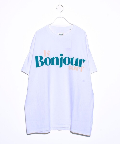 GLOSTER(グロスター)の「【Le Bonjour surf/ルボンジュールサーフ】ロゴプリントTシャツ(Tシャツ/カットソー・メンズ・ホワイト系その他5/ホワイト系その他4/ホワイト系その他3/ホワイト系その他2/ホワイト系その他/ホワイト/ホワイト系その他7/ホワイト系その他6・FREE)」の5枚目の写真
