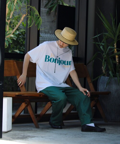 GLOSTER(グロスター)の「【Le Bonjour surf/ルボンジュールサーフ】ロゴプリントTシャツ(Tシャツ/カットソー・メンズ・ホワイト系その他5/ホワイト系その他4/ホワイト系その他3/ホワイト系その他2/ホワイト系その他/ホワイト/ホワイト系その他7/ホワイト系その他6・FREE)」の10枚目の写真