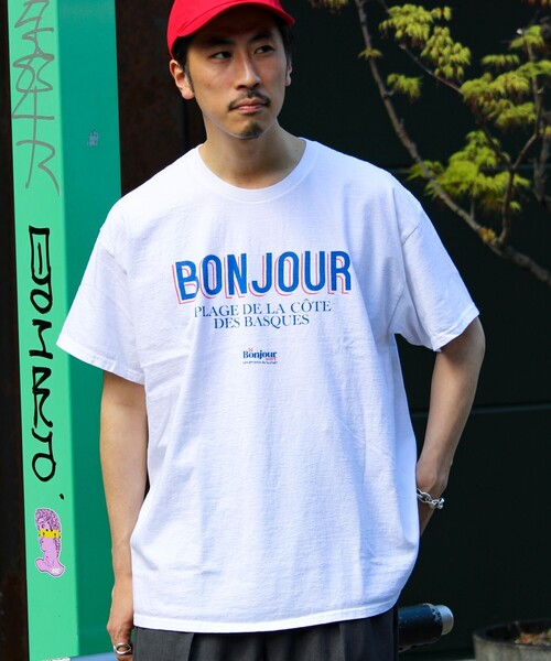 GLOSTER(グロスター)の「【Le Bonjour surf/ルボンジュールサーフ】ロゴプリントTシャツ(Tシャツ/カットソー・メンズ・ホワイト系その他5/ホワイト系その他4/ホワイト系その他3/ホワイト系その他2/ホワイト系その他/ホワイト/ホワイト系その他7/ホワイト系その他6・FREE)」の16枚目の写真