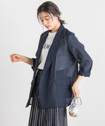 Droite lautreamont | シアー麻調合繊ジャケット≪手洗い可能≫(テーラードジャケット)